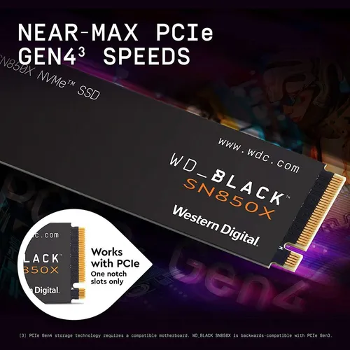 Western Digital WD BLACK SN850X NVMe 1TB اینترنال SSD حافظه