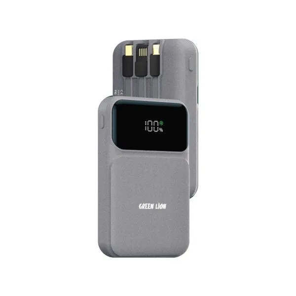 پاوربانک گرین لاین مدل GN3IN1INTGPBGY ظرفیت 10000 میلی آمپر ساعت