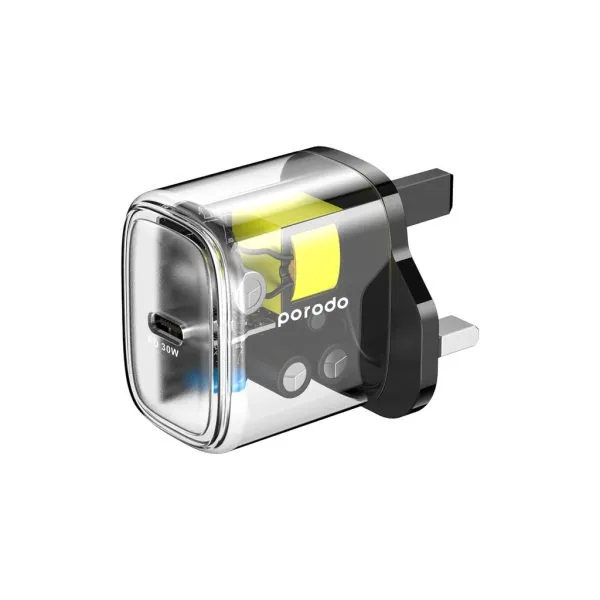 شارژر دیواری پرودو مدل PD-TC30WSCEU-BK