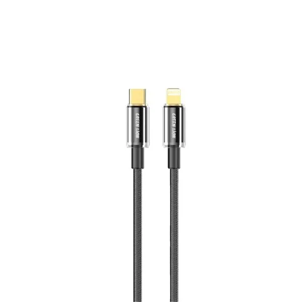 کابل با نمایشگر دیجیتالی USB-C به لایتنینگ گرین لاین مدل GNDGTD30CTLOG