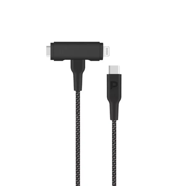 کابل شارژ دوسر Type-C به Lightning پاورولوژی مدل PCAB007