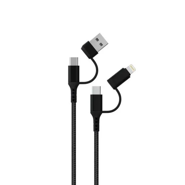 کابل تبدیل USB/USB-C به لایتنینگ/USB-C گرین لاین مدل GN2IN2C طول 1 متر
