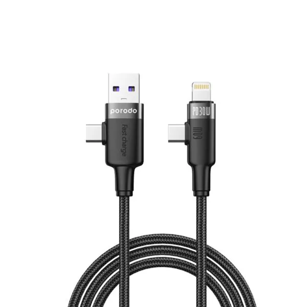 کابل شارژ چندمنظوره پرودو مدل PD-AC2CLC طول 1 متر