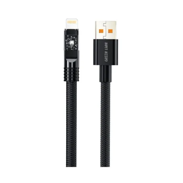 کابل USB-A به Lightning گرین لاین مدل LED Braided