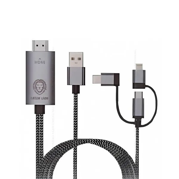 کابل تبدیل HDMI به Lightning/microUSB/USB-C گرین لاین مدل GN3IN1HDMI طول 1.8 متر