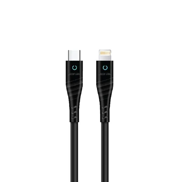 کابل USB-C به Lightning با نشانگر LED گرین لاین مدل GNCCTCLTG1M