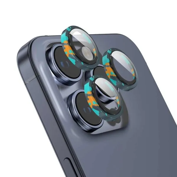 محافظ لنز دوربین گرین لاین مدل Camo High Transparency برای iphone 15 pro/15 promax