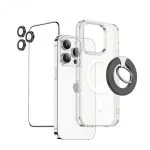 گلس و لنز ضدضربه Green 4 in 1 360° 9H برای iPhone 14 Pro (6.1 اینچ) - نقره ای - برند گرین لاین Green lion - تصویر 3
