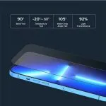 محافظ صفحه نمایش ای ضد الکتریسیته ساکن برای آیفون 13 پرو - مشکی - برند لِوِلو Levelo - تصویر 4