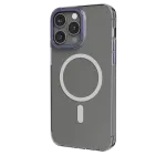 قاب پشتی شفاف MagSafe Sensa برای iPhone 14 Pro Max - Clear/Purple - برند لِوِلو Levelo