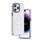 قاب پشتی شفاف MagSafe Sensa برای iPhone 14 Pro Max - Clear/Purple - برند لِوِلو Levelo - تصویر 2