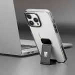 مدل مورفیکس کلارا Gripstand iPhone 14 Pro Max IMD Clear Back قاب - مشکی - برند لِوِلو Levelo - تصویر 2