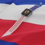 بند ساعت پرودو مدل  Lifestyle silicone france flag - تصویر 2