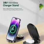 شارژر بی سیم گرین لاین مدل GN3IN1FLDWCBK - تصویر 3