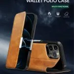 کیف پول چرمی  رنگ PU برای iPhone 13 Pro Max (6.7 اینچ) - مشکی - برند گرین لاین Green lion - تصویر 4