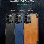 کیف پول چرمی  رنگ PU برای iPhone 13 Pro Max (6.7 اینچ) - مشکی - برند گرین لاین Green lion - تصویر 9