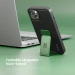 قاب چرمی Morphix Gripstand iPhone 14 Plus PU - Pacific Green - برند لِوِلو Levelo - تصویر 2
