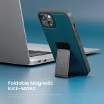 قاب چرمی Morphix Gripstand iPhone 14 Plus PU - Storm Blue - برند لِوِلو Levelo - تصویر 3