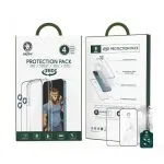 گلس و لنز ضدضربه 360 درجه  4 در 1 برای آیفون 13 (6.1 اینچ) - طلایی - برند گرین لاین Green lion - تصویر 2