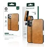 کیف پول چرمی  PU برای iPhone 13 Pro (6.1 اینچ) - قهوه ای - برند گرین لاین Green lion - تصویر 4