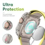 محافظ کامل شفاف گلس ای Ultra HD برای اپل واچ 49 میلی متری - شفاف - برند گرین لاین Green lion - تصویر 2