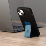 قاب چرمی Morphix Gripstand iPhone 14 Plus PU - Pacific Blue - برند لِوِلو Levelo - تصویر 3