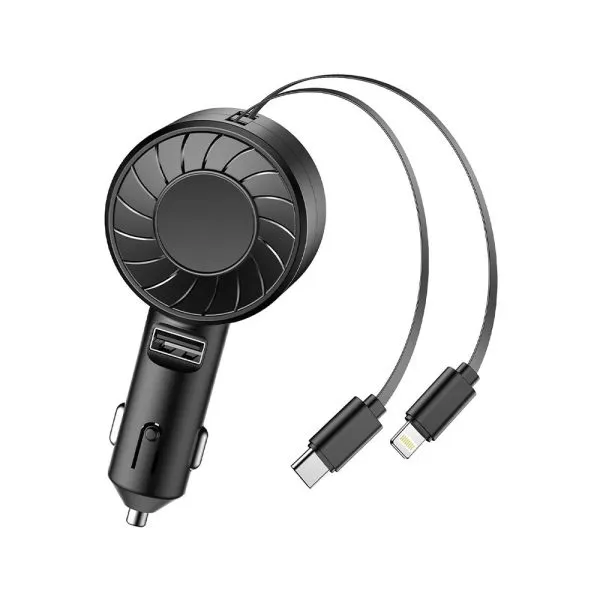 شارژر فندکی ماشین گرین لاین مدل GNTECC50WBK
