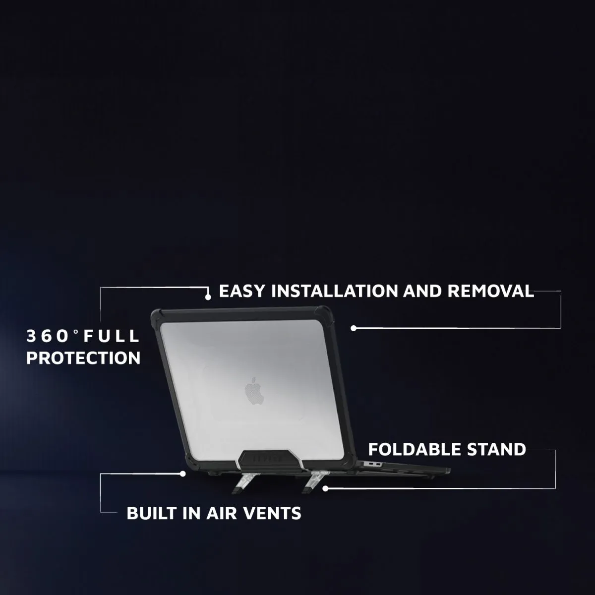 کیس Espectro Macbook Pro 13.3 - مشکی  - برند لِوِلو Levelo - تصویر 3