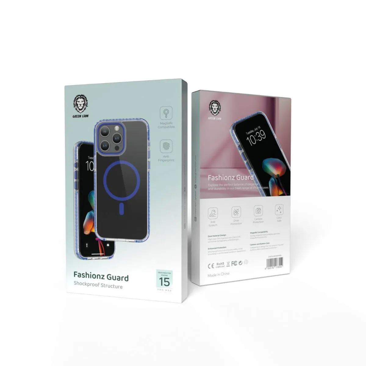 قاب محافظ Magsafe Fashionz iPhone 15Pro Max - آبی - برند گرین لاین Green lion - تصویر 1