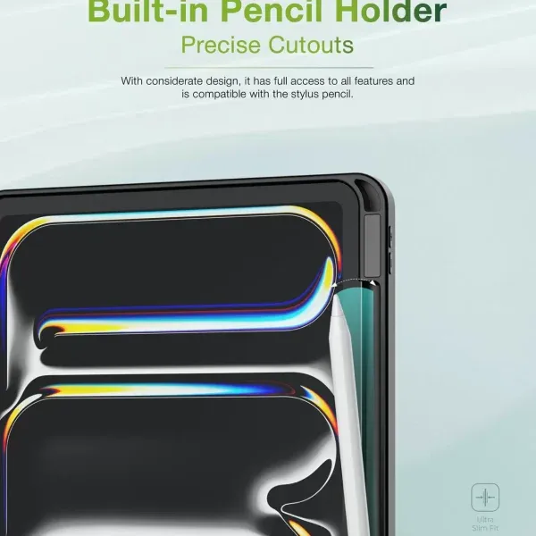 قاب ممتاز Hogo با مداد نگهدارنده برای iPad Pro Air 13 اینچی - بژ - برند گرین لاین Green lion