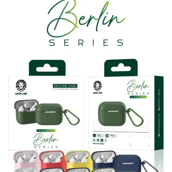 کیف سیلیکونی سری برلین برای Airpods Pro 2 - آبی - برند گرین لاین Green lion