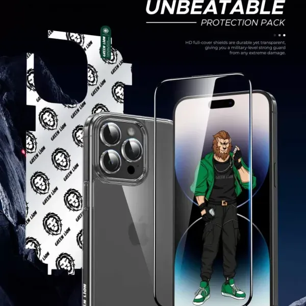 پک محافظتی قاب و لنز گرین لاین مناسب برای iPhone 15 Pro Max مدل GN4IN1DP15PM