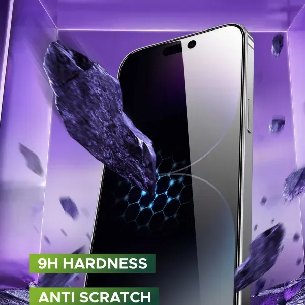 محافظ صفحه نمایش 9H Steve  برای iPhone 15 Pro Max - مشکی - برند گرین لاین Green lion