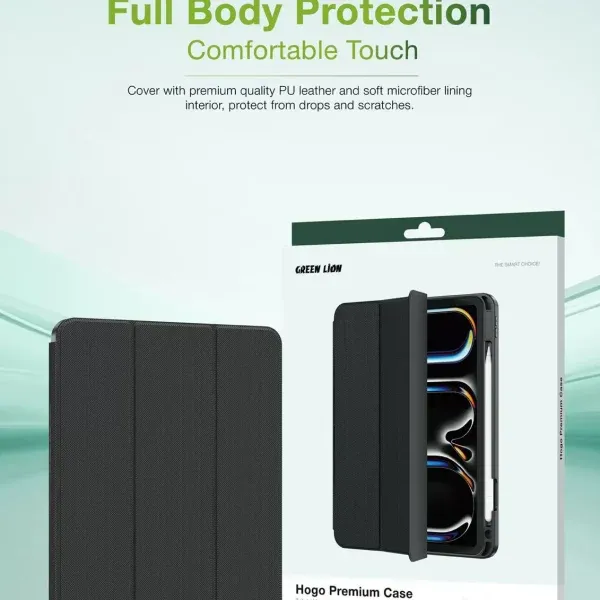 قاب ممتاز Hogo با مداد نگهدارنده برای iPad Pro Air 13 اینچی - بژ - برند گرین لاین Green lion - تصویر 8