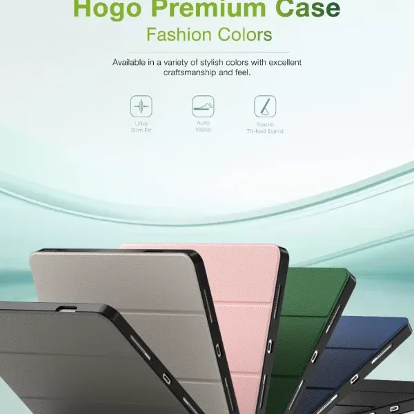 قاب ممتاز Hogo با مداد نگهدارنده برای iPad Pro Air 13 اینچی - بژ - برند گرین لاین Green lion - تصویر 9