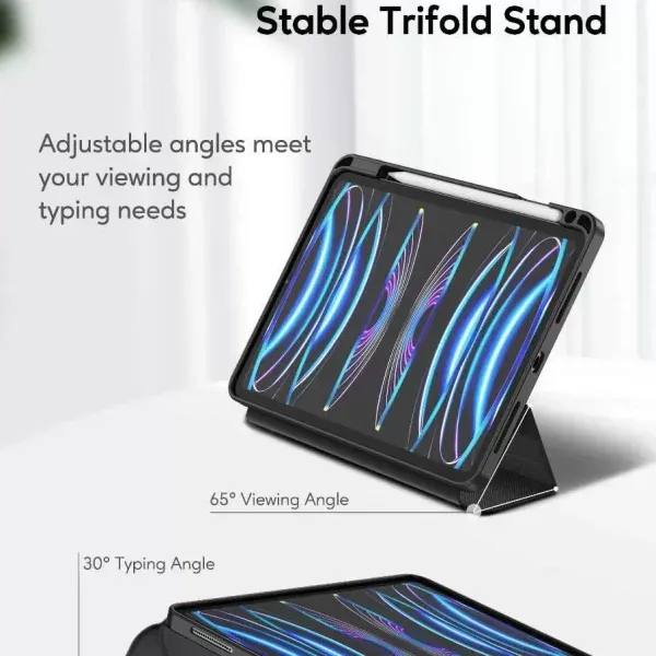 قاب ممتاز Hogo با مداد نگهدارنده برای iPad Pro 12.9 اینچی -مشکی - برند گرین لاین Green lion - تصویر 3