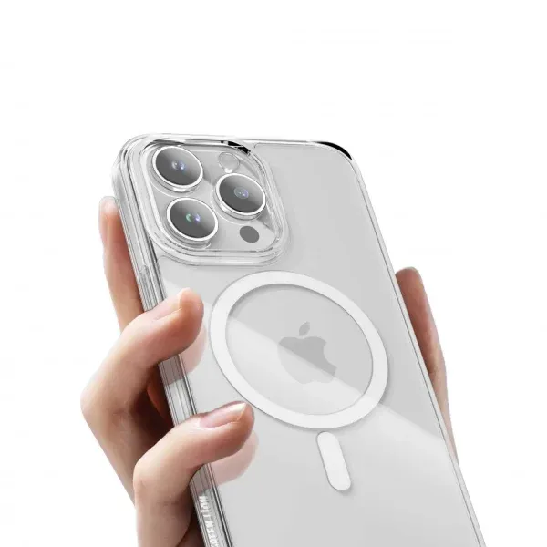قاب گلس ای شفاف Magsafe برای iPhone 15 Pro Max - Clear - برند گرین لاین Green lion - تصویر 7