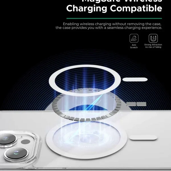 قاب گلس ای شفاف Magsafe برای iPhone 15 Pro Max - Clear - برند گرین لاین Green lion - تصویر 10