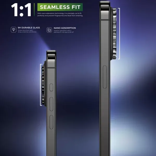 لنز شفاف برای آیفون 15 پرو / آیفون 15 پرو مکس - شفاف - برند گرین لاین Green lion