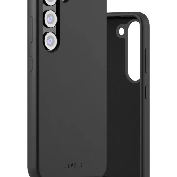 قاب سیلیکونی مایع عنبیه برای Samsung S23 Plus - مشکی - برند لِوِلو Levelo