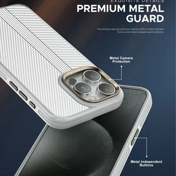 کیف Kevlar Designo برای iPhone 15 Pro Max -Titanium - برند گرین لاین Green lion