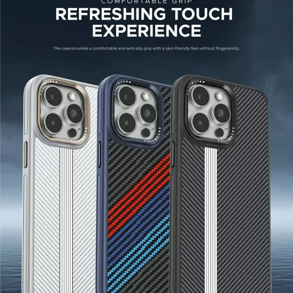 کیف Kevlar Designo برای iPhone 15 Pro Max -Titanium - برند گرین لاین Green lion - تصویر 10