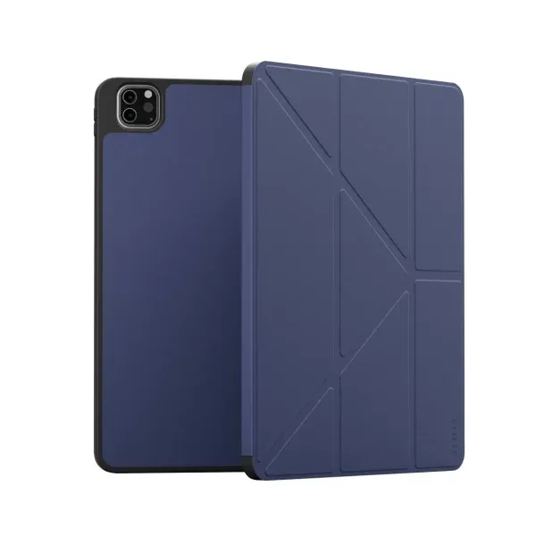 قاب چرمی هیبریدی زیبا برای iPad Pro 12.9 - آبی - برند لِوِلو Levelo