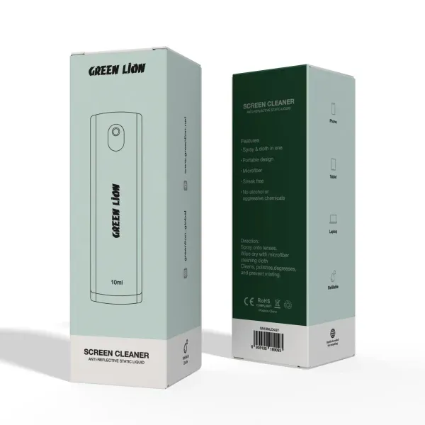 پاک کننده صفحه 10 میلی لیتر - خاکستری - برند گرین لاین Green lion