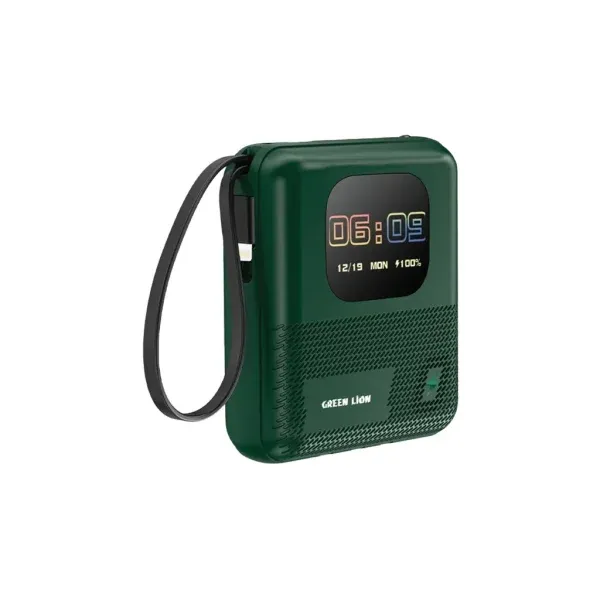 صفحه نمایش لمسی هوشمند پاور بانک 10000MAH -سبز - برند گرین لاین Green lion