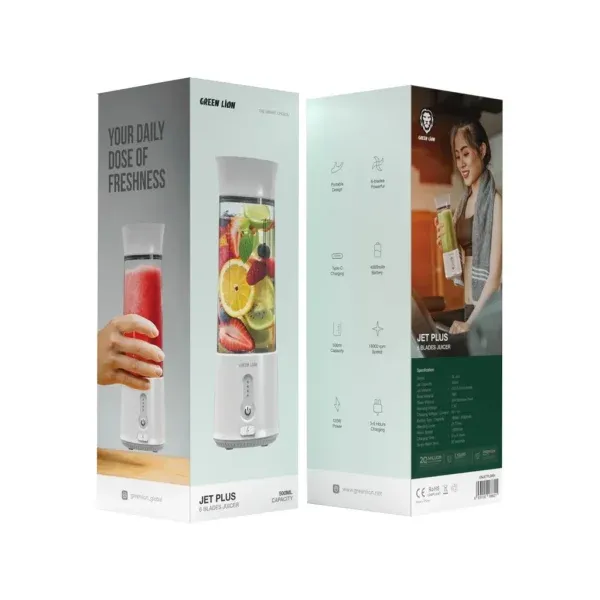 آبمیوه گیری تیغه ای JETPLUS SIX - سفید - برند گرین لاین Green lion