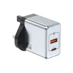 شارژر دیواری گرین لاین مدل GNGAN45WUK رنگ طوسی