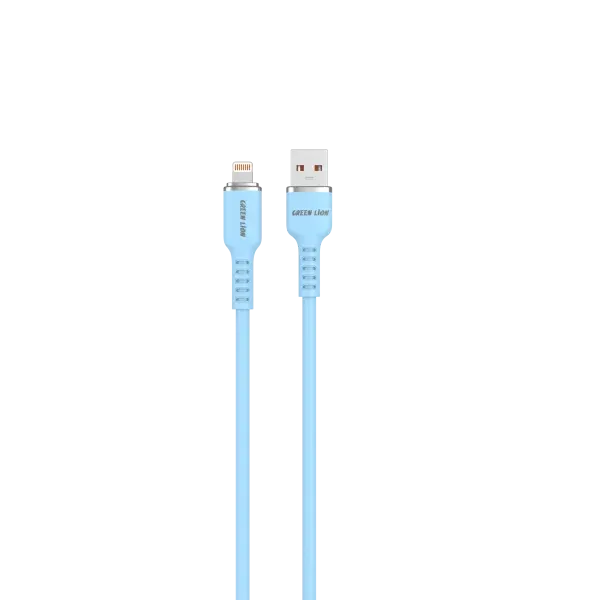 کابل سیلیکونی USB-A به لایتنینگ - آبی - برند گرین لاین Green lion
