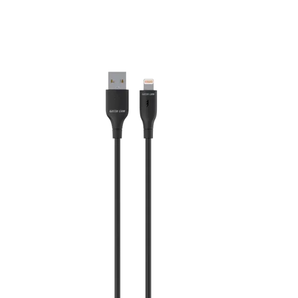 کابل پی وی سی USB-A به لایتنینگ 1M - مشکی - برند گرین لاین Green lion