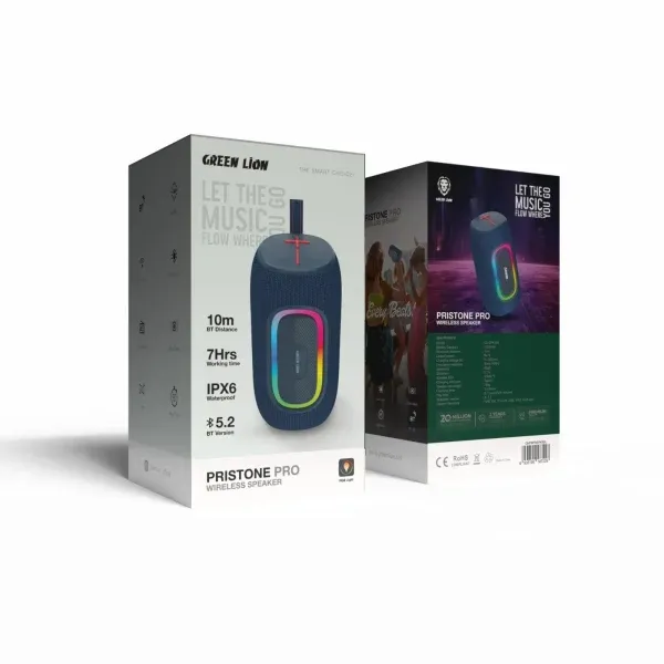 اسپیکر بی سیم PRISTONE PRO - آبی - برند گرین لاین Green lion